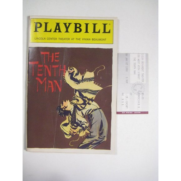 The Tenth Man January 1990 Lincoln Center Theater Playbill Sidney Armus Ticket - Picture 1 of 9